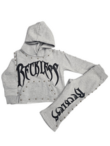 Focus Kids Reckless Studded Stacked Jogger Set Top & Bottom Multi Colors