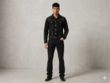 Focus Studded Denim Jacket Black (Jacket Only)