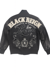 Roku Studio Reign Rhinestone Varsity Jacket Multi Colors