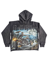 Focus Hell Rider Garment Dye Rhinestones Cropped Hoodie Multi Colors