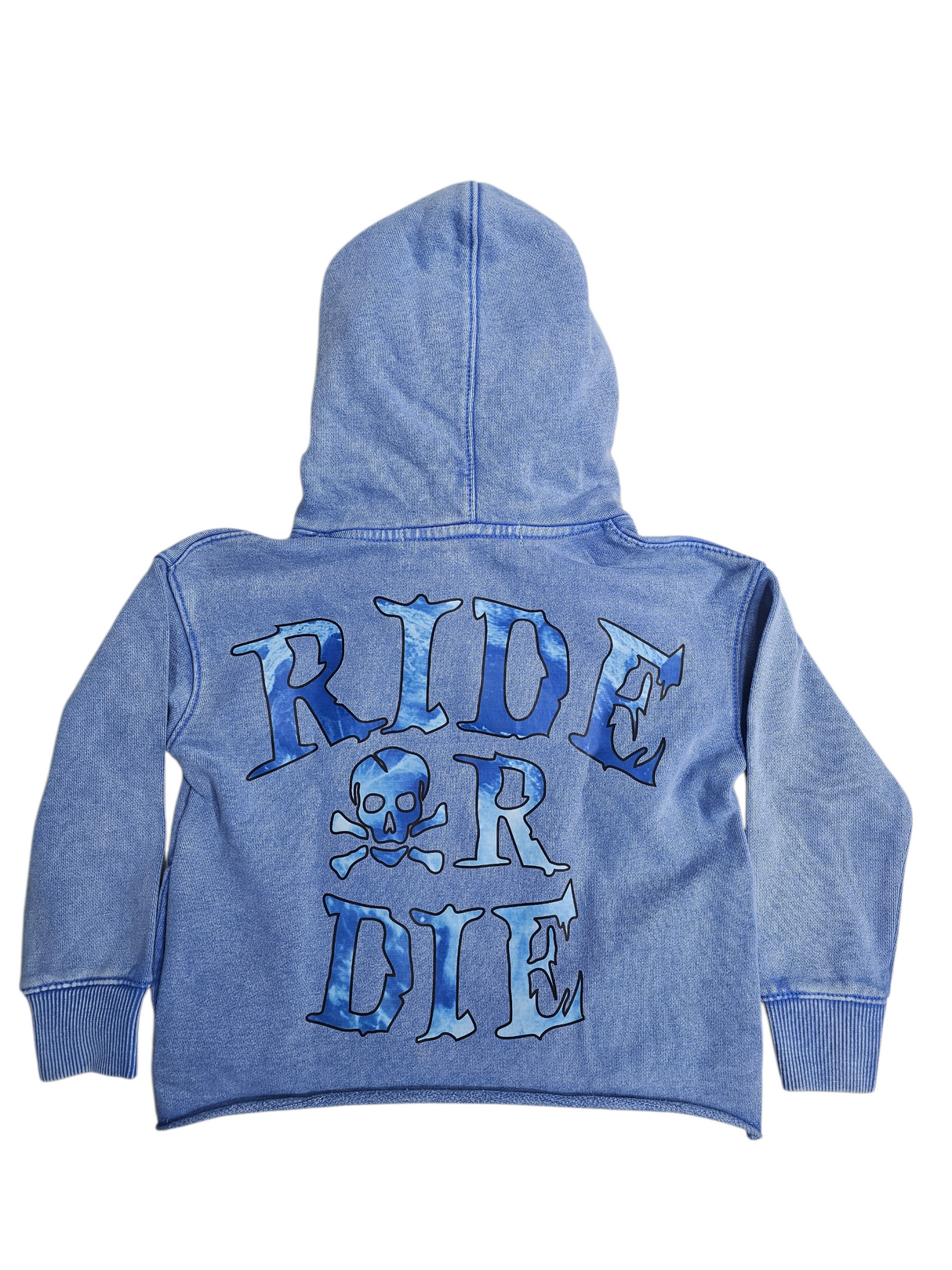 Focus Kids Lost Soul Garment Dye Rhinestones Cropped Hoodie Multi Colors