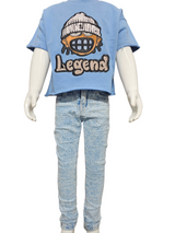 FOCUS KIDS JEANS LASER RIP WITH STONE MULTI COLORS
