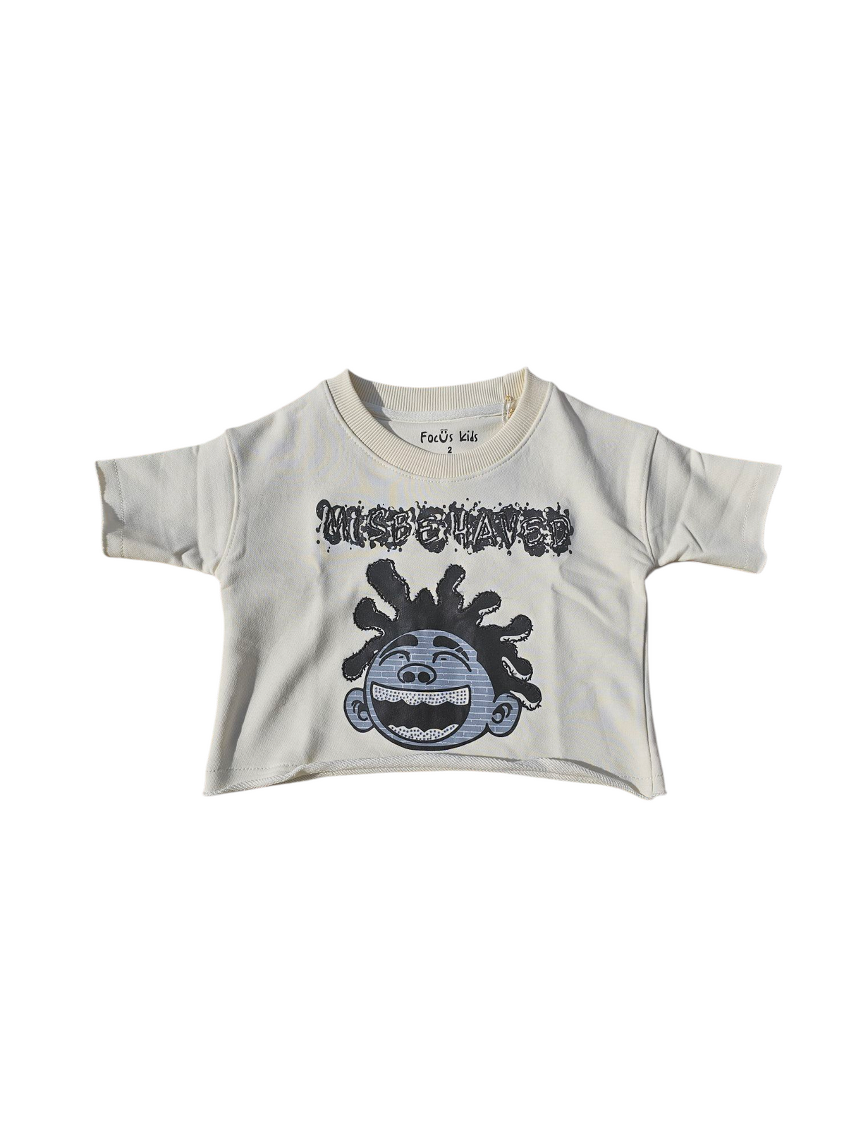 FOCUS KIDS CROPPED MISS BEHAVED T-SHIRT MULTI COLORS