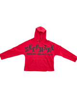 FOCUS SELF MADE CROPPED RHINASTONE HOODIE MULTI COLORS