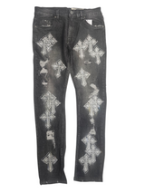 Fwrd Men Slim Fit Crystal Templar Jeans Black Wash