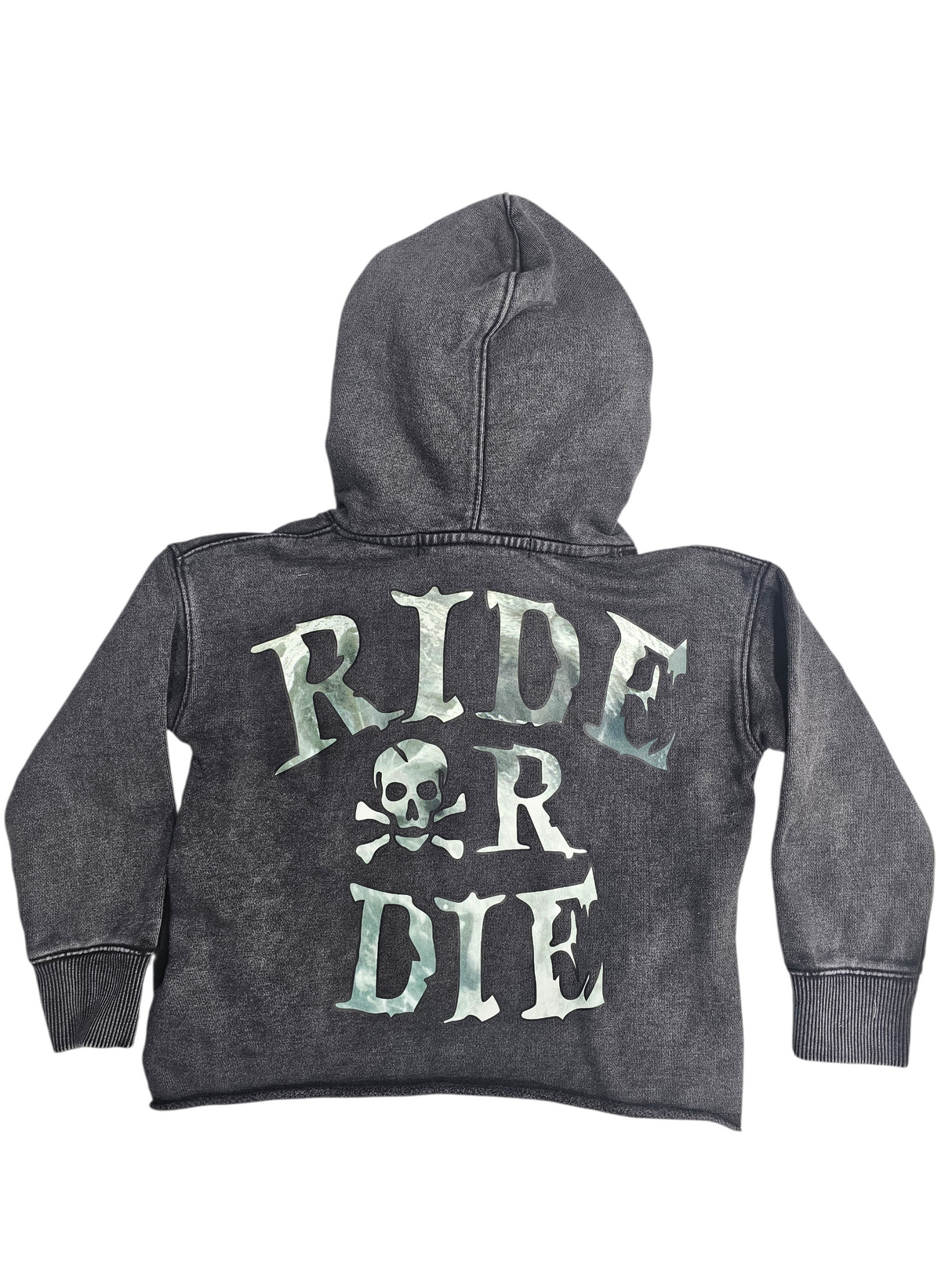 Focus Kids Lost Soul Garment Dye Rhinestones Cropped Hoodie Multi Colors