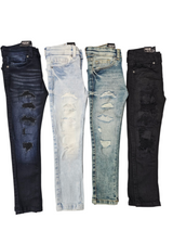 FOCUS KIDS RIP & REPAIR SLIM FIT JEANS MULTI COLORS