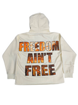 Focus Street Liberty Rhinestones Cropped Hoodie Multi Colors