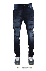 Focus Rip & Repair Skinny Jeans Multi Colors