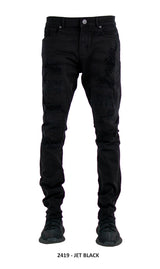 Focus Slim Fit Rip & Repair Jeans Multi Colors