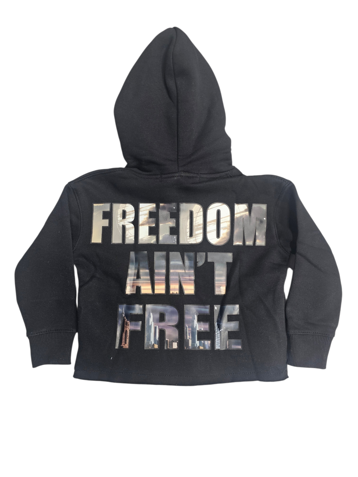 Focus Kids Street Liberty Rhinestones Cropped Hoodie Multi Colors