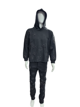 Focus Cropped Crystal Embroidered Hoodie Multi Colors