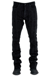 Focus Multi Layers Rhinestone Stacked Jeans Multi Colors