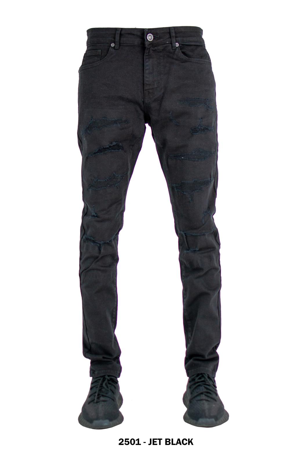 FOCUS KIDS RIP & REPAIR SLIM FIT JEANS MULTI COLORS