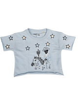 FOCUS KIDS COWBOY STARS CROPPED T SHIRT MULTI COLORS