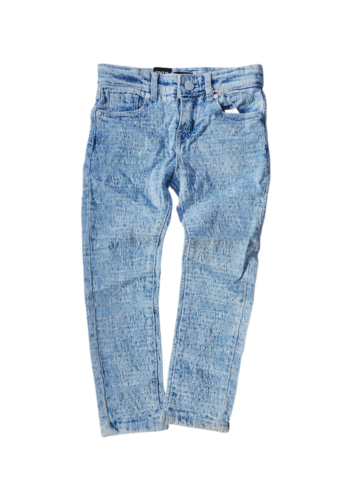 FOCUS KIDS JEANS LASER RIP WITH STONE MULTI COLORS