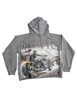 Focus Hell Rider Garment Dye Rhinestones Cropped Hoodie Multi Colors