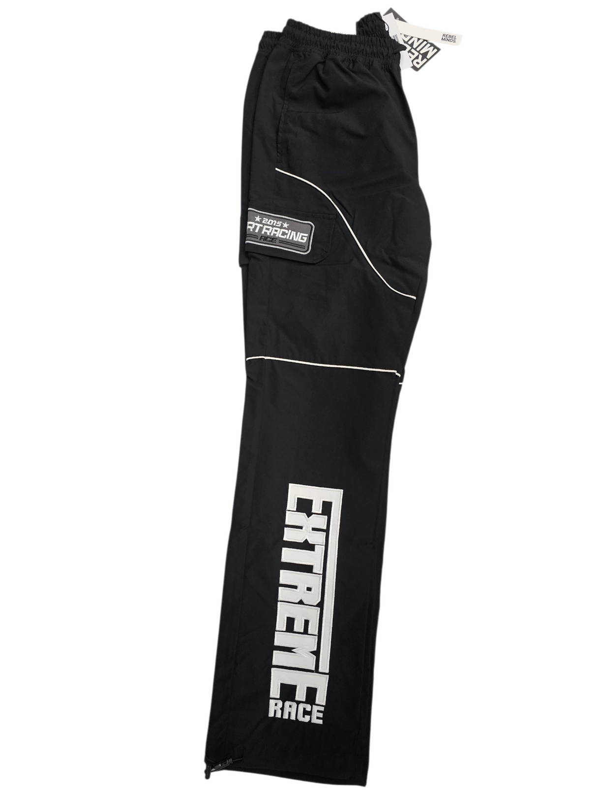 REBEL MINDS RACING NYLON STACKED JOGGER BLACK