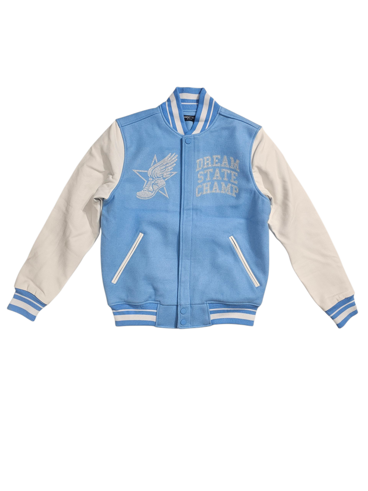 Roku Studio Dream State Rhinestone Varsity Jacket University Blue