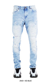 Focus Slim Fit Rip & Repair Jeans Multi Colors