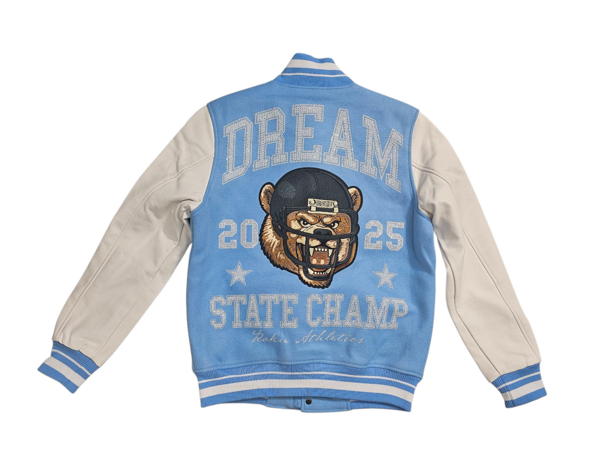 Roku Studio Dream State Rhinestone Varsity Jacket University Blue