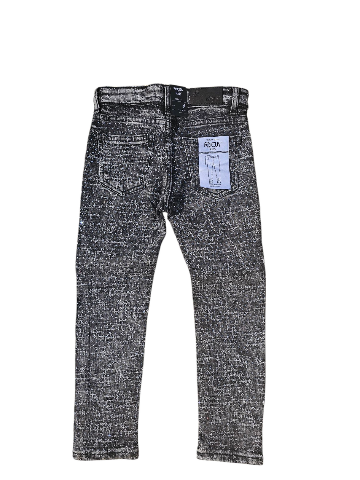 FOCUS KIDS JEANS LASER RIP WITH STONE MULTI COLORS