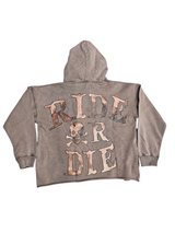 Focus Hell Rider Garment Dye Rhinestones Cropped Hoodie Multi Colors