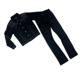 Focus Studded Denim Jacket Black (Jacket Only)