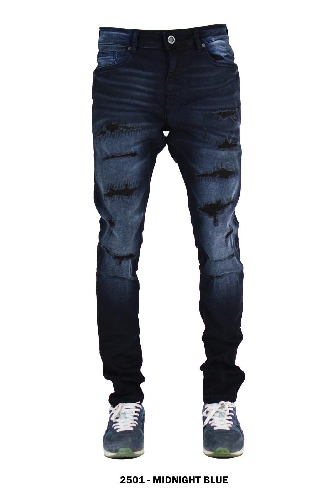 FOCUS KIDS RIP & REPAIR SLIM FIT JEANS MULTI COLORS