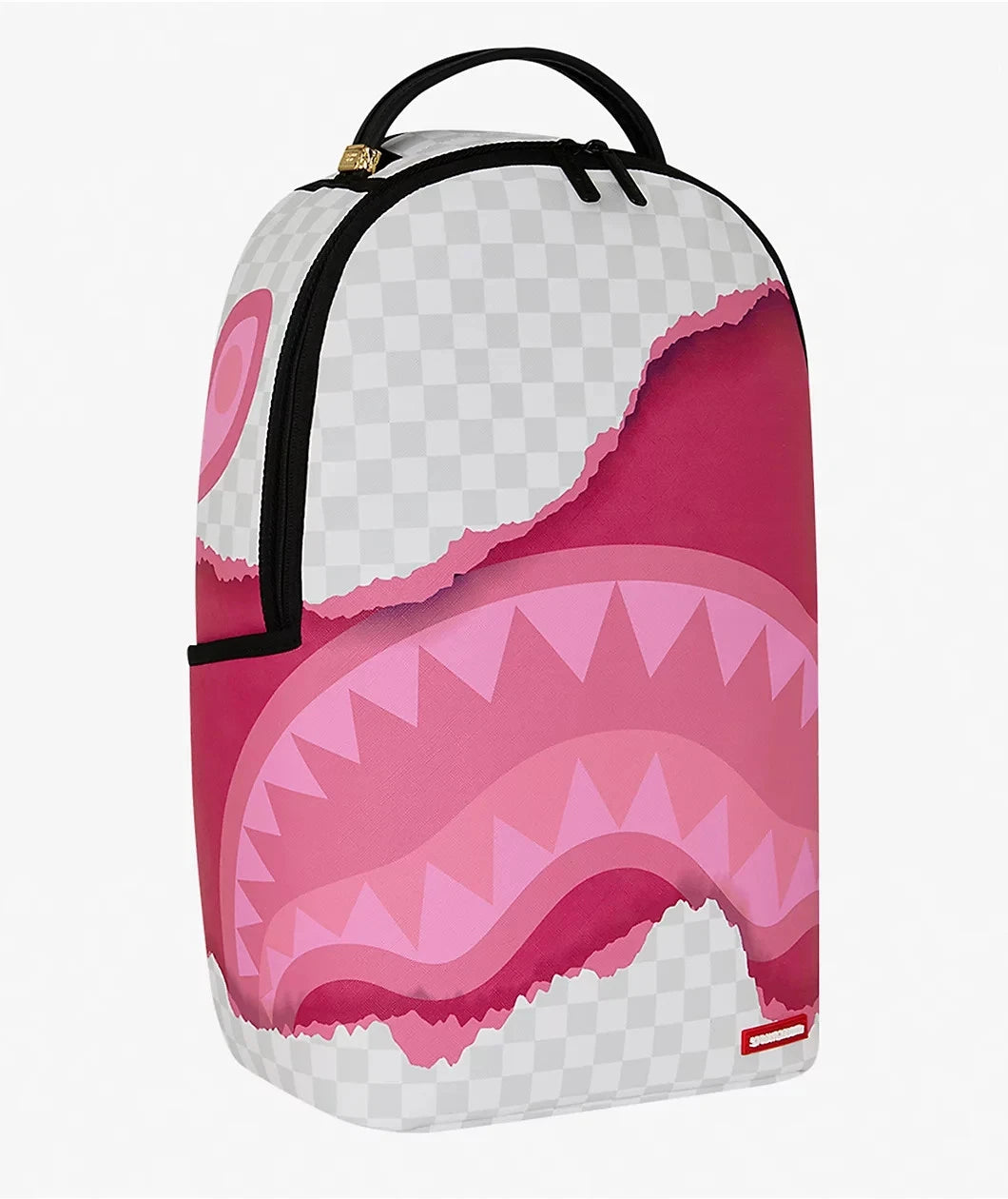 SprayGround 3D Check White And Pink Dlxsv Backpack