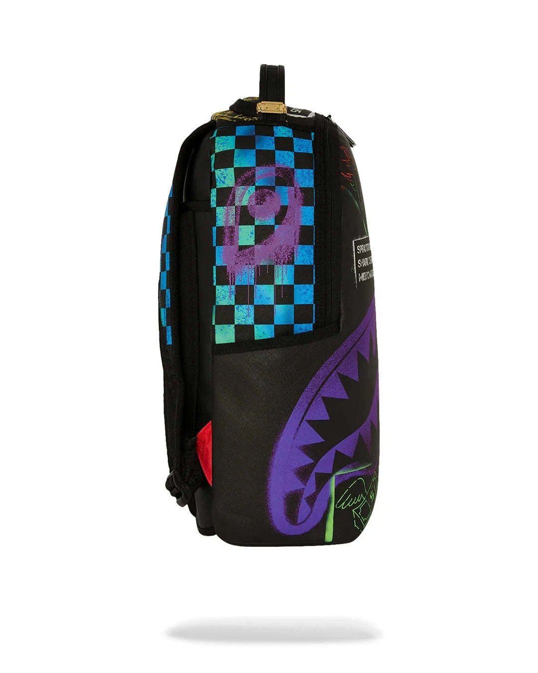SPRAYGROUND SHARK CENTRAL STENCILS- BLACK DLXSV BACKPACK