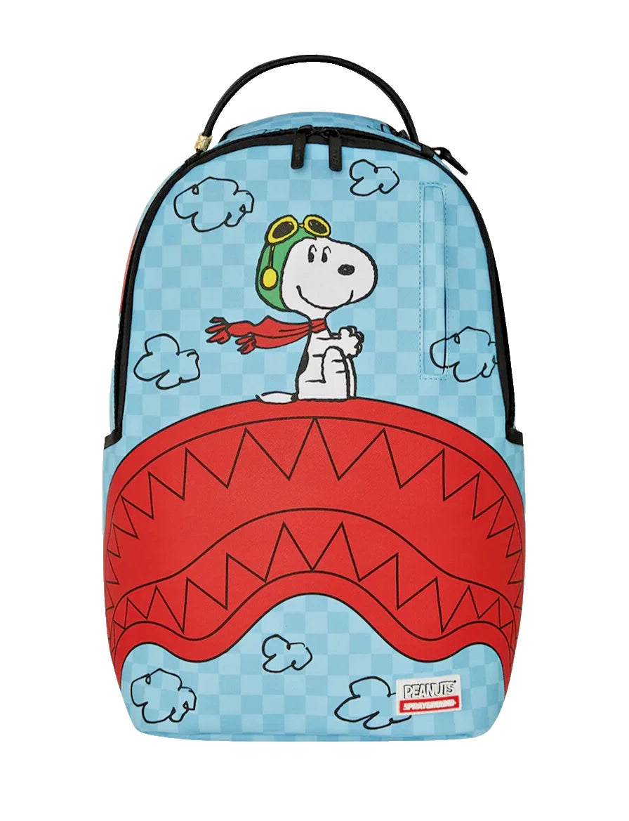 SPRAYGROUND PEANUTS SNOOPY PILOT SHARK DLXSV BACKPACK