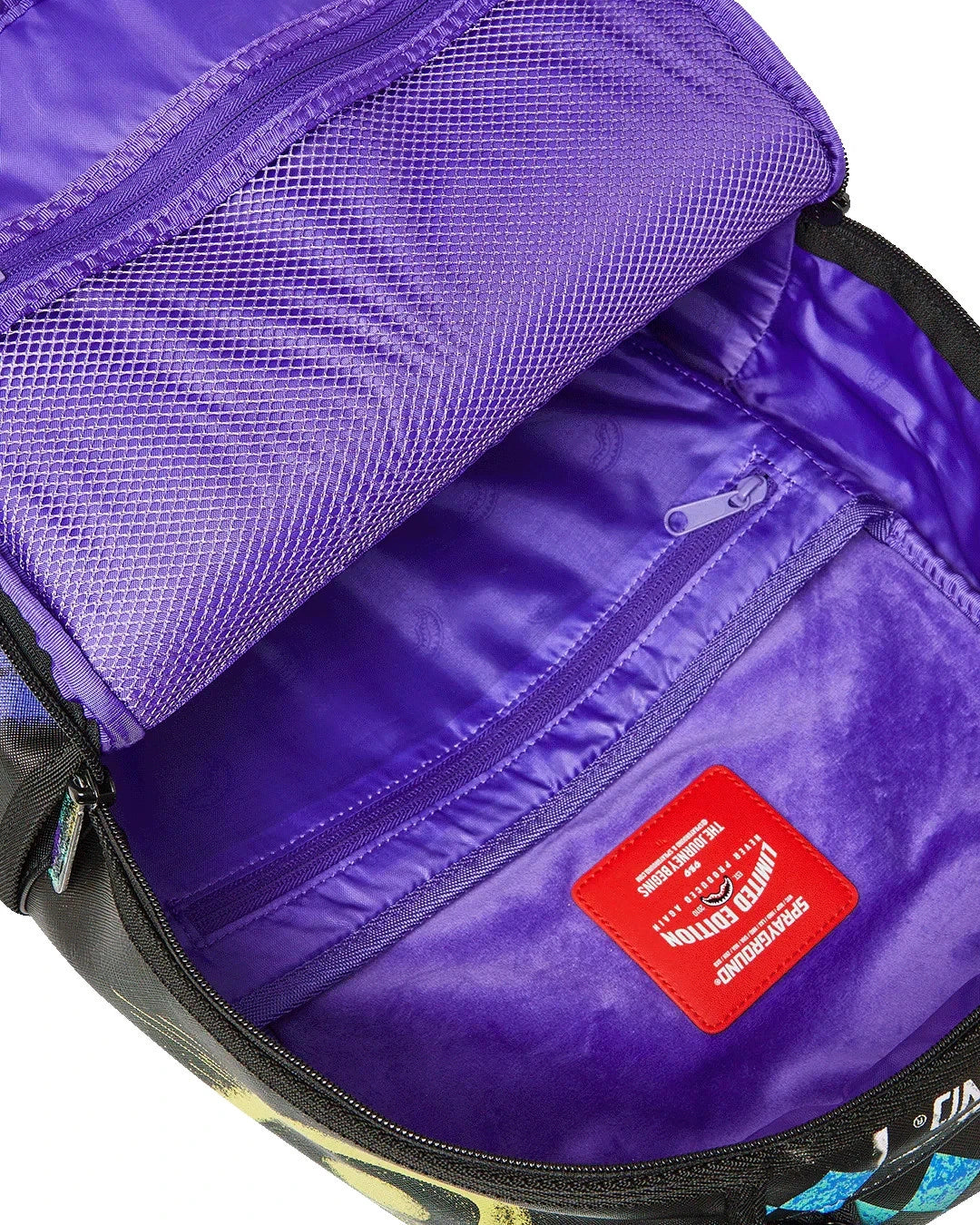 SPRAYGROUND SHARK CENTRAL STENCILS- BLACK DLXSV BACKPACK