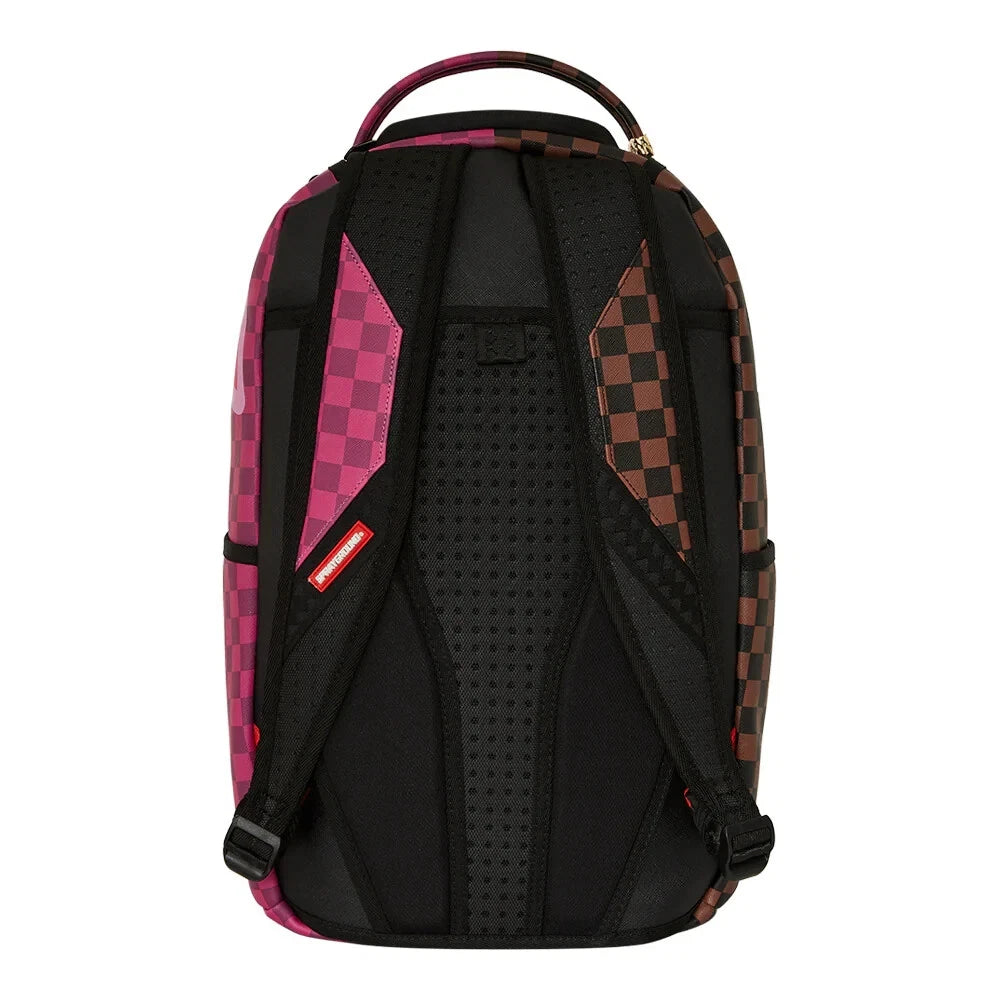 SPRAYGROUND SPLIT SIP PINK CHECK DLXSV BACKPACK