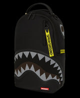SPRAYGROUND SHARK CENTRAL YELLOW TAPE DLX SATIN BACKPACK