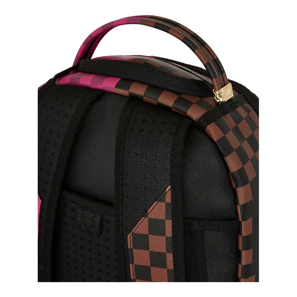 SPRAYGROUND SPLIT SIP PINK CHECK DLXSV BACKPACK