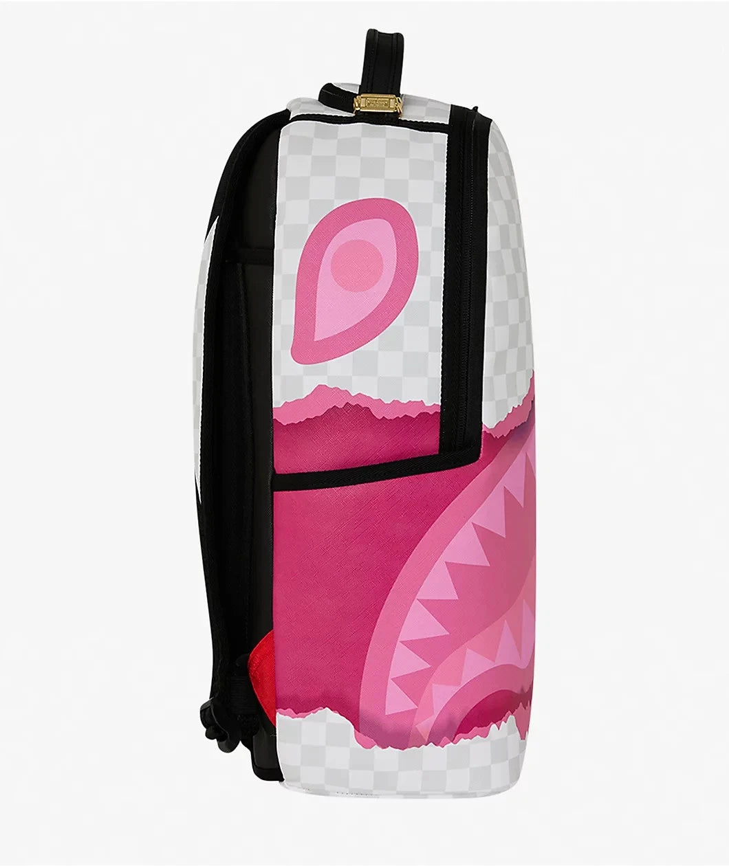 SprayGround 3D Check White And Pink Dlxsv Backpack