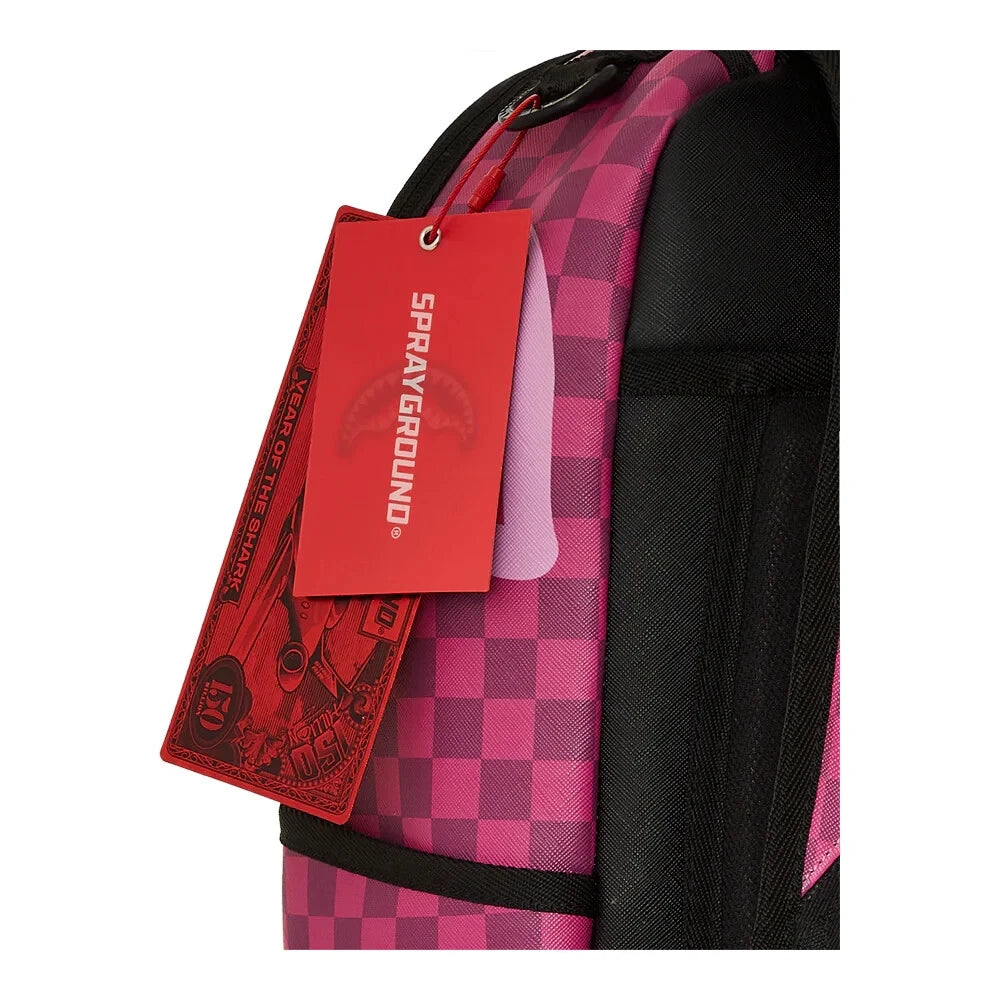 SPRAYGROUND SPLIT SIP PINK CHECK DLXSV BACKPACK