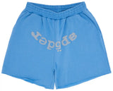 Trending multicolor sweat shorts styled for streetwear look