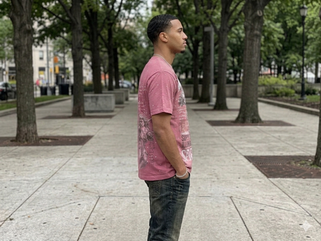 spirit rhinestone graphic t shirt studded street fit