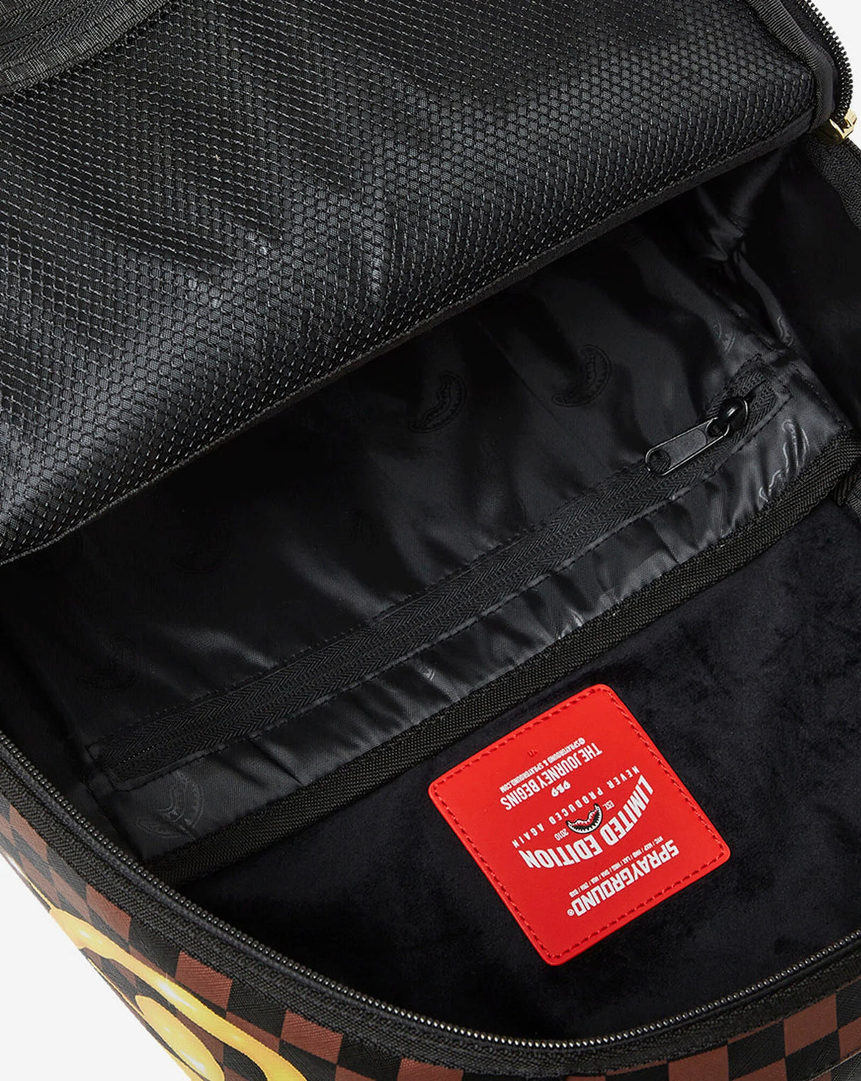 SPRAYGROUND RICHIE RICH GOLD SHARKMOUTH DLXSV BACKPACK