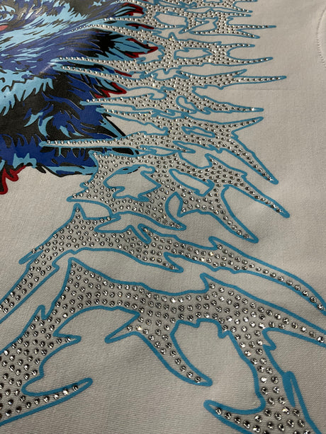 Modern streetwear look with a statement rhinestone T-shirt