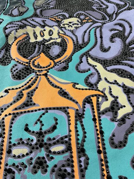 streetwear brown graphic tee rhinestone dead inside fit