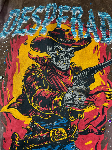 streetwear graphic tee rhinestone desperado fit