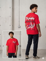 streetwear boxy t shirt rhinestone detail no weapons concept design