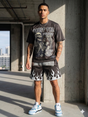 streetwear mesh set rhinestone focus trust the process outfit