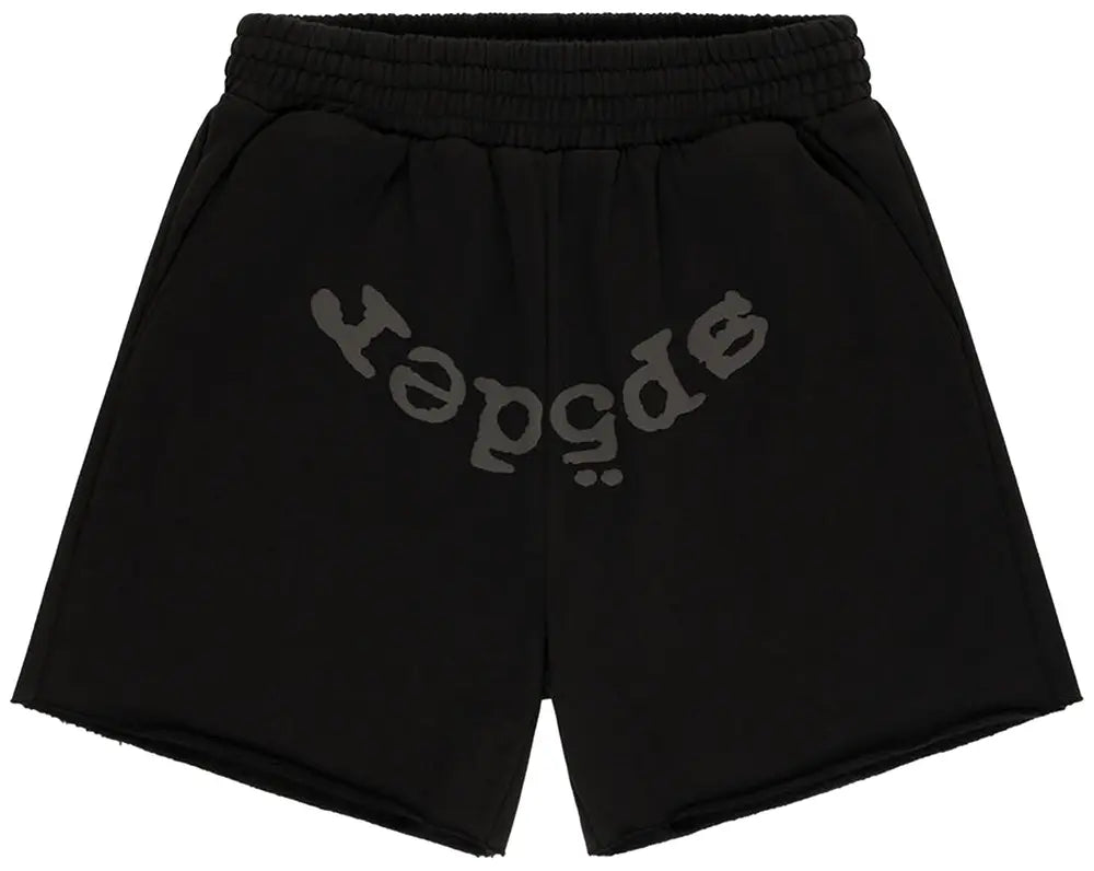 Summer streetwear outfit with bold graphic sweat shorts