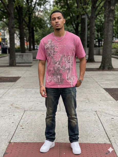 supply spirit studded rhinestone t shirt multi color streetwear drip