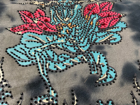 trending brown rhinestone tee look alive streetwear vibe