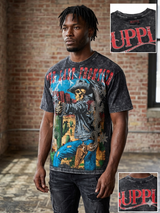 trending studded rhinestone t shirt last frontier streetwear vibe